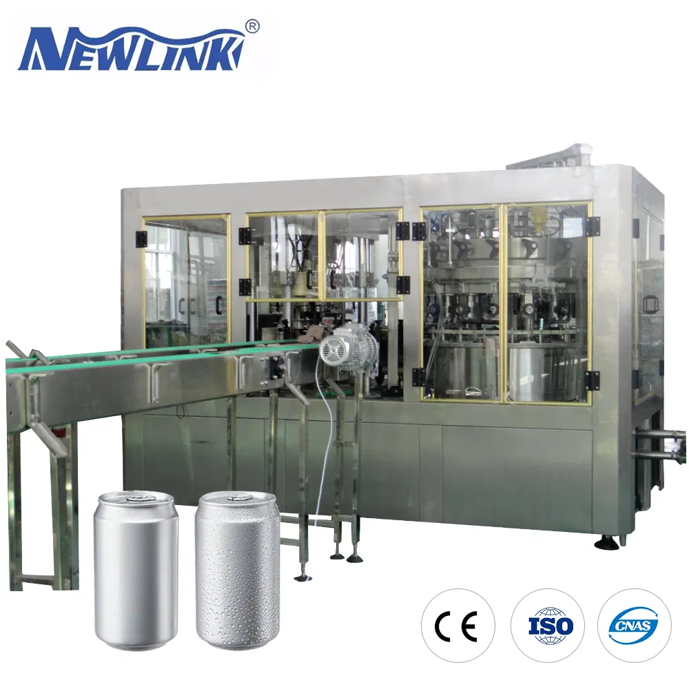 自動缶詰食品炭酸エネルギードリンクビール飲料缶充填シール処理生産ライン